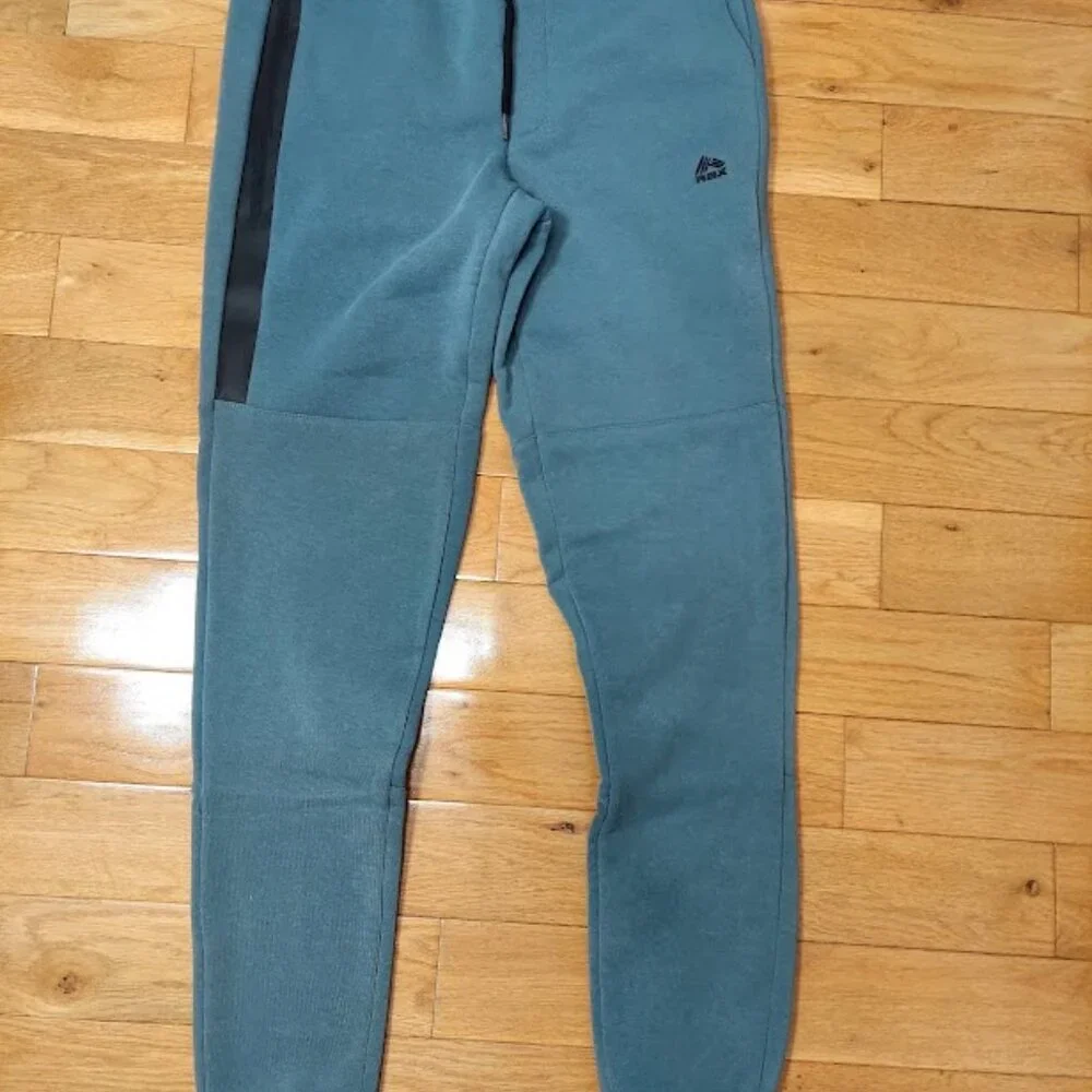 RBX ACTIVE Fleece Pants Comfort Fit Jogger Pants Sweats Blue Slate Small New $78